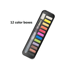 Load image into Gallery viewer, 12/18/25/33/42Colors Solid Watercolor Paint Set With Water Brush Pen Watercolor Pigment For Draw Art
